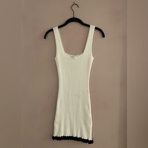 Zara Cream Ribbed Knit Dress